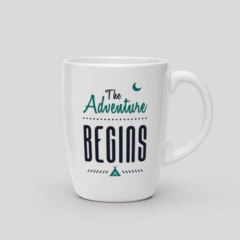 Taza blanca "The adventure..."