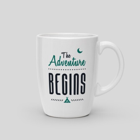 Taza blanca "The adventure..."